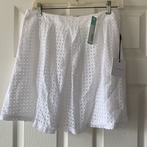 Stitch Fix Jordanna pleated white Aline skirt